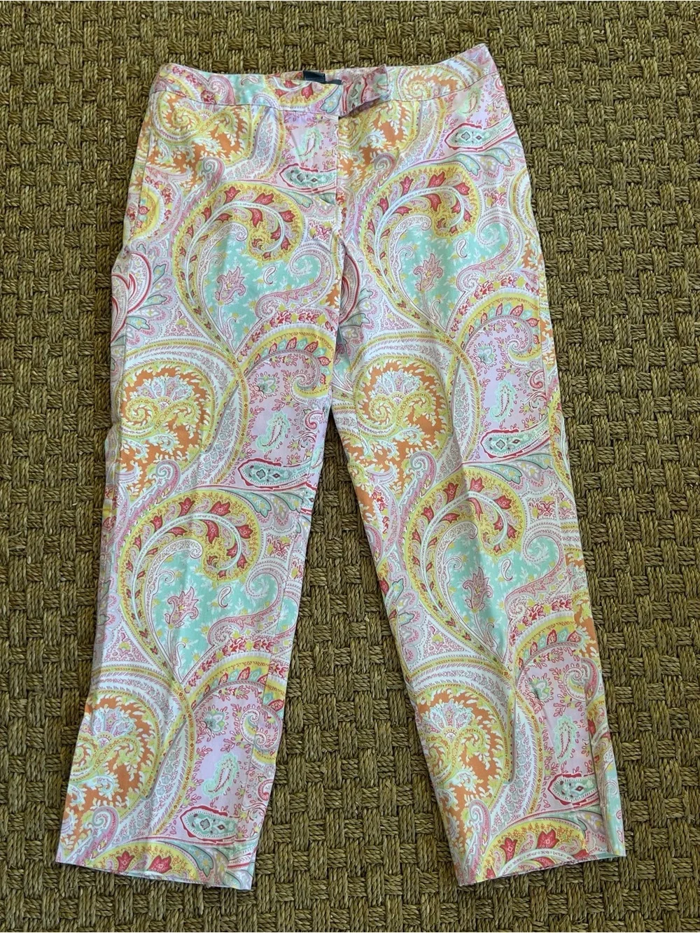 Women’s Bushwacker Paisley Capri Ankle Pants Size 10